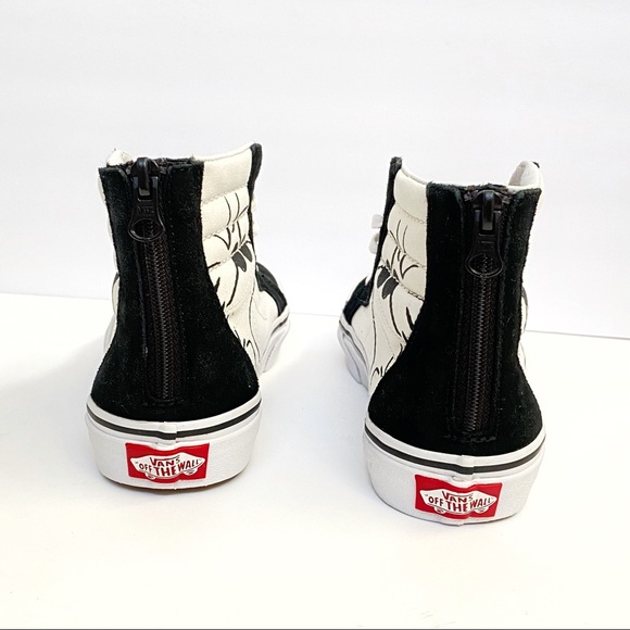Vans Peanuts Snoopy SK8-hi black suede white canvas high top shoes - Picture 4 of 8